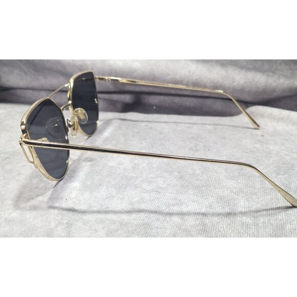 Sojos Abstract Aviator Gold Tone Rimmed Sunglasses - Picture 2 of 7